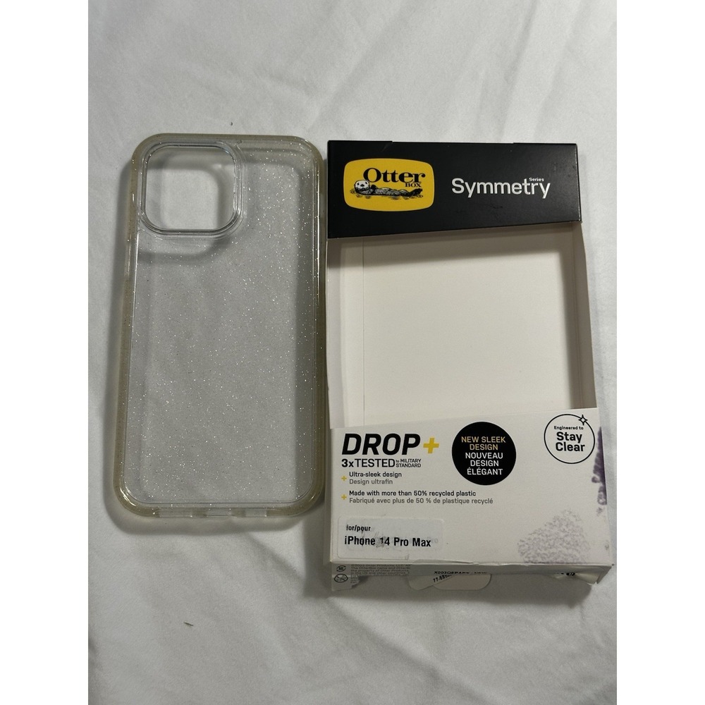 OtterBox Symmetry Series Case Clear With Glitter Fits iPhone Pro Max 14